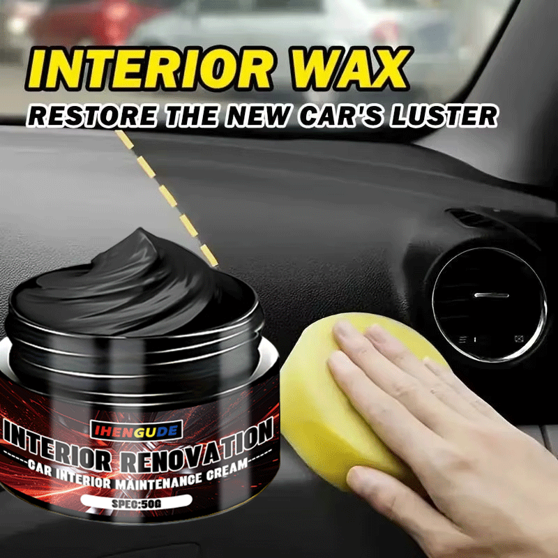 Leather Cleaner Interior - 50g 車内メンテナンスクリーム 黒ずみ除去・光沢補修ペースト プラスチック・レザー・タイヤ用 - 内装改修ケアペースト