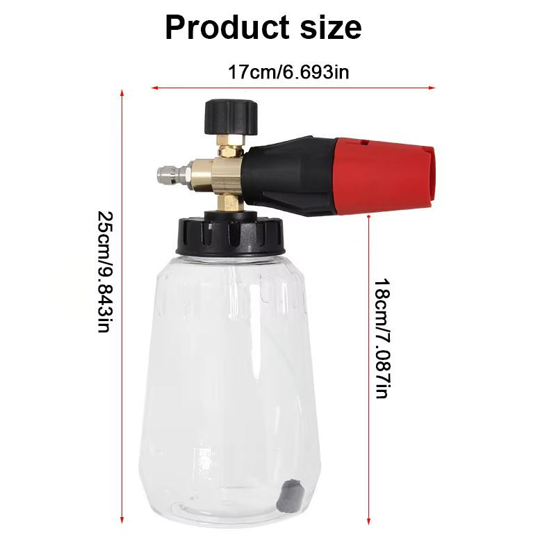 高圧PAフォームキャノン調整可能フォームスプレーヤースノーフ - Pressure Washer Foam Gun のレビューと価格