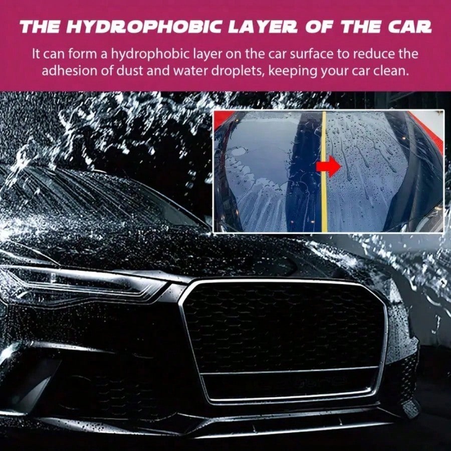 500ml ピンクフォームカーウォッシュソープ、高濃度ワック - Car Wax Ceramic Coating のレビューと価格