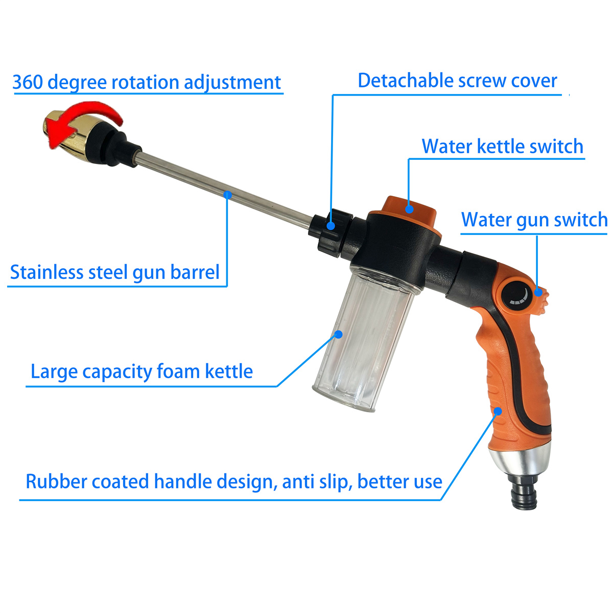 2026年式高圧洗車水鉄砲、RVの外部洗浄、フォームケトル洗 - Pressure Washer Foam Gun のレビューと価格