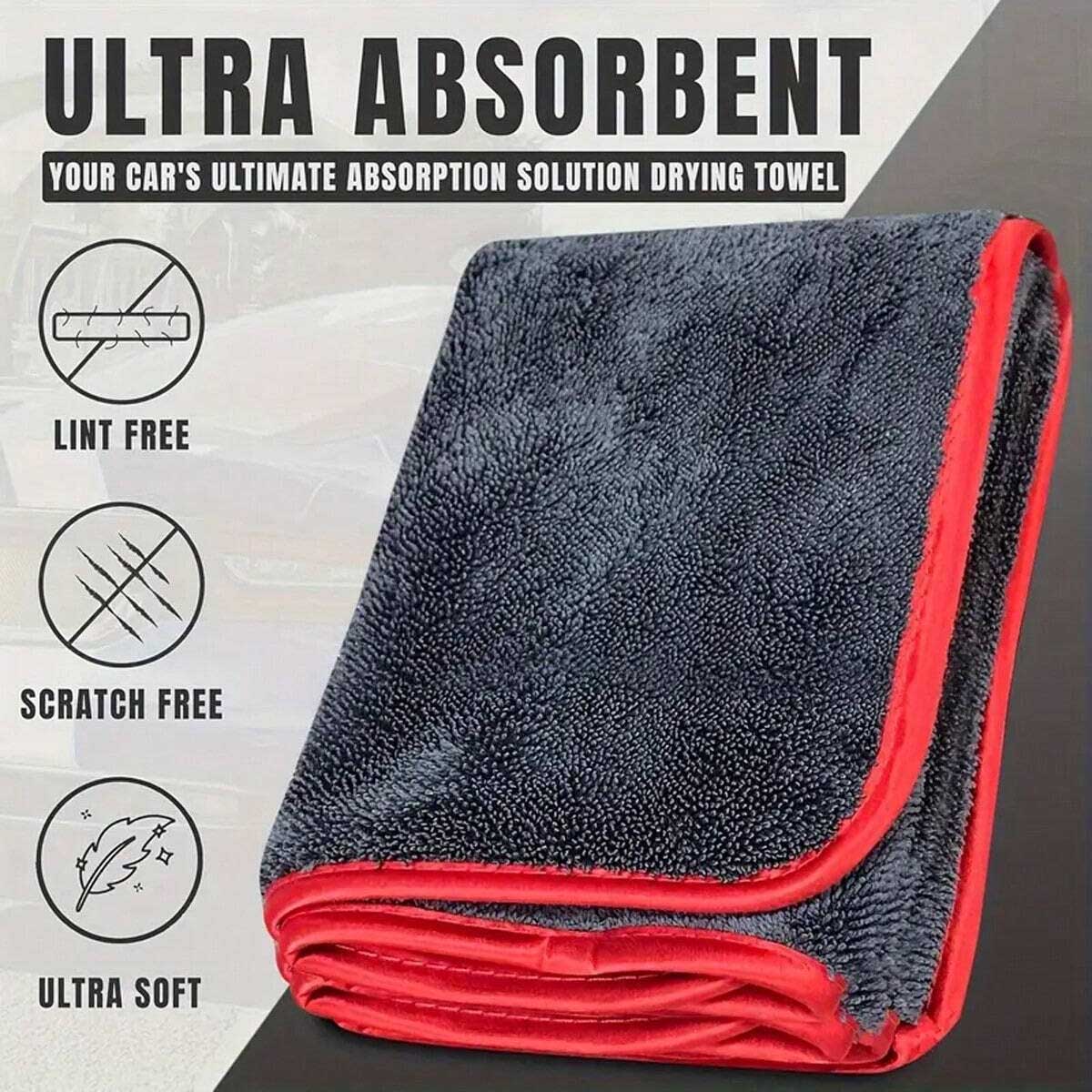 超吸収性マイクロファイバーカータオル、コンパクトなデザイン、 - Microfiber Towel Detailing のレビューと価格