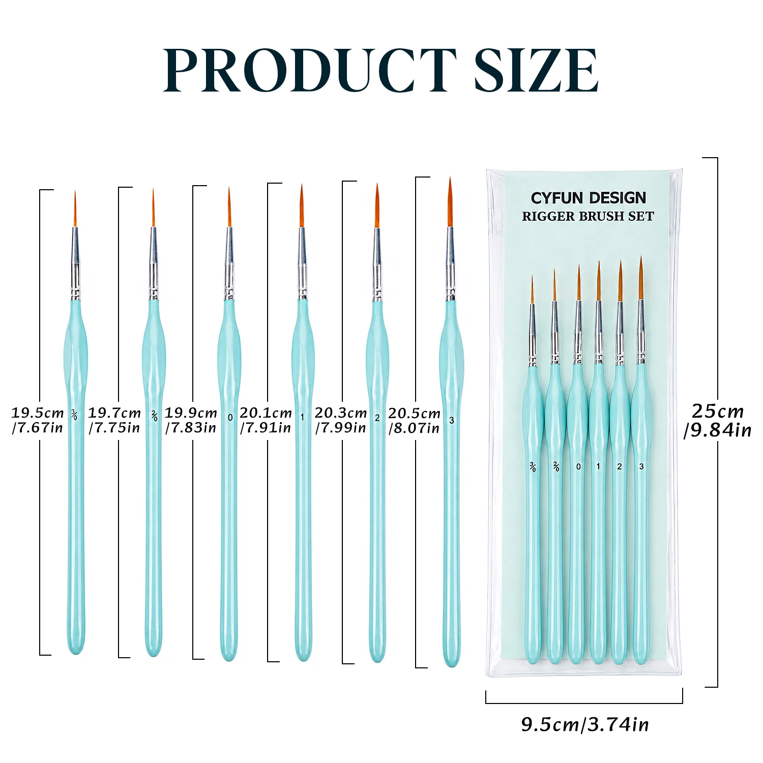 6本セットのリガーペイントブラシセット、細い先端のディテール - Detailing Brush Set のレビューと価格